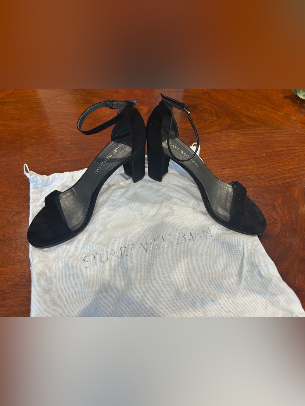 Stuart Weitzman NearlyNude Black Suede size 9